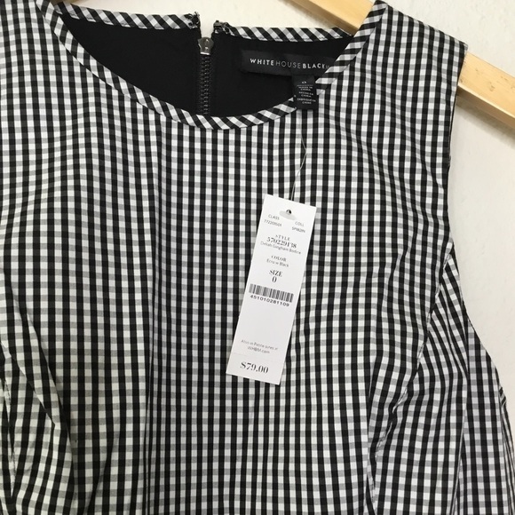 NWT White House Black Market Deliah Gingham Bodice Tank Top - Picture 3 of 8